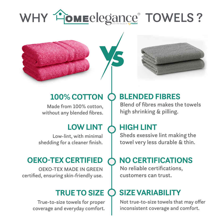 Mytrident Cotton Hand Towel | 400 GSM | Gym Towel Set - Candy Glow