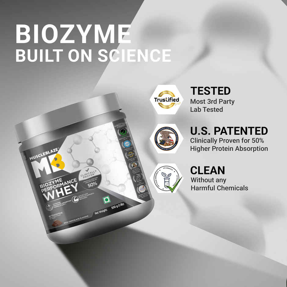 Muscleblaze Biozyme Performance Whey Protein Powder, (Rich Chocolate)