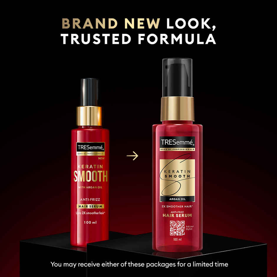 TRESemme Keratin Smooth Anti-Frizz Hair Serum, Smoothens Dry & Frizzy Hair