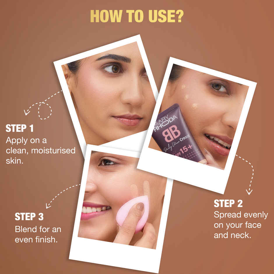 Hilary Rhoda BB Cream with SPF 15 | Hides Blemishes, Dark Spots & Pigmentation