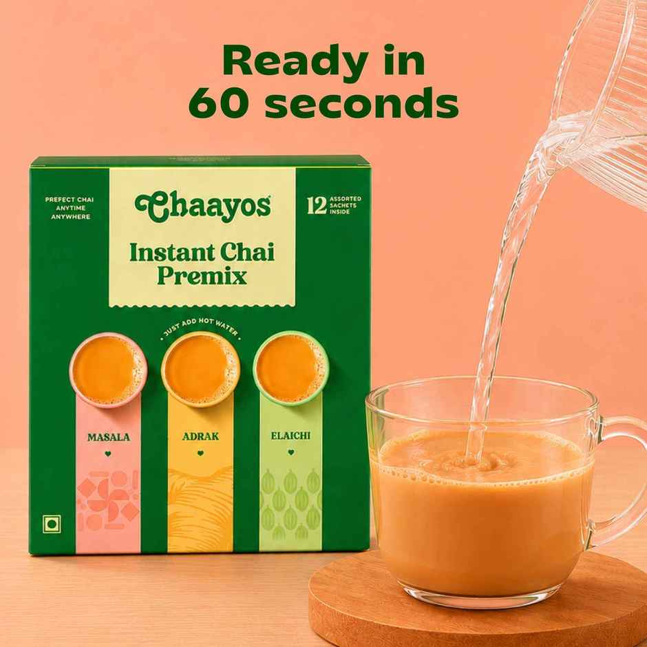 Chaayos Instant Tea Premix Combo / Masala + Elaichi + Ginger
