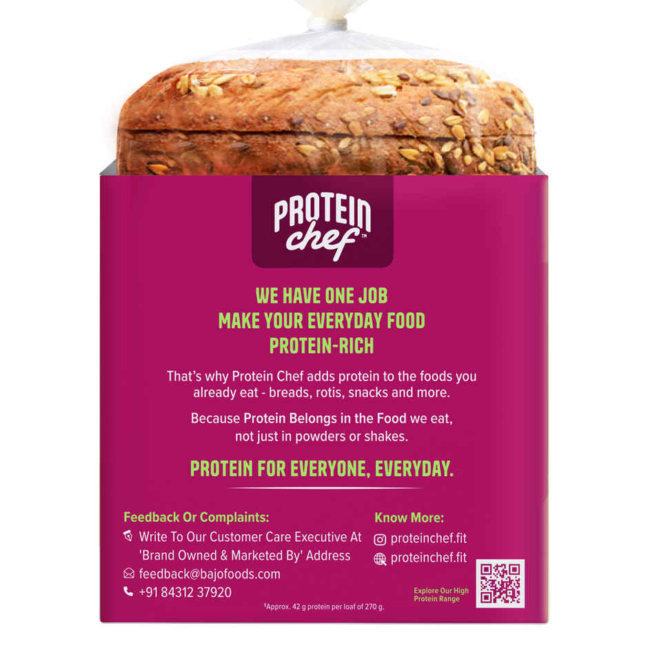 Protein Chef 5 Super Foods Multigrain Brown Bread (Zero Maida, High Protein) Made with MP Sharbati Combo