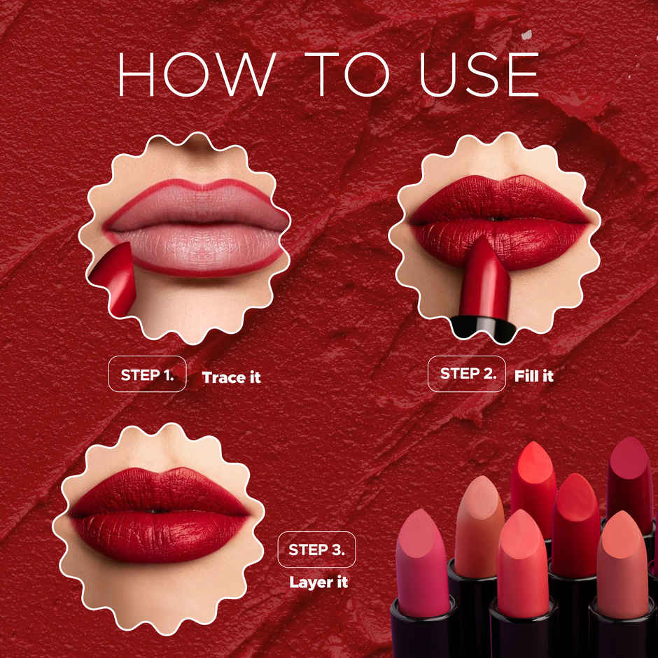Hilary Rhoda Creamy Touch Lipstick | Infused with Olive Oil, Shea Butter(Red Wine - Shade 12)