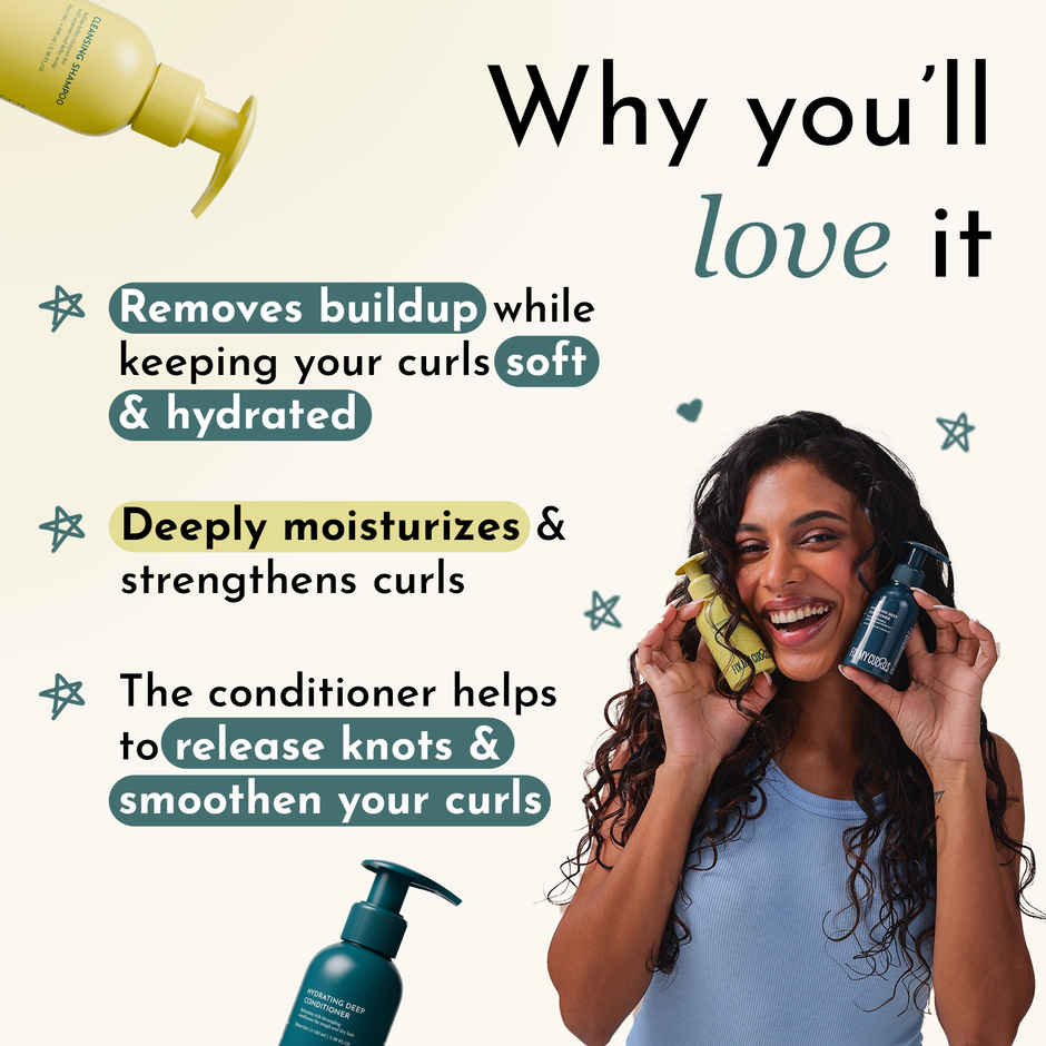 Fix My Curls Shampoo & Condition Bundle | To Cleanse, Clarify & Hydrate Curly, Dry & Wavy Hair