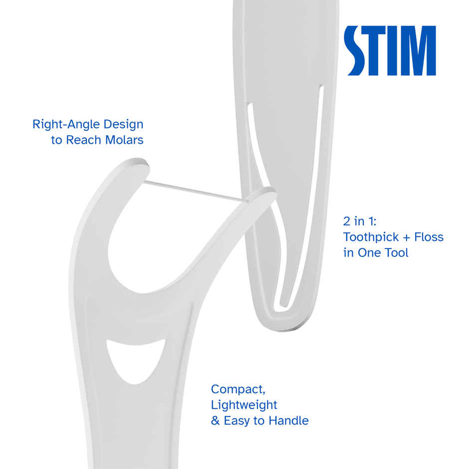 STIM Flosal Dental Floss Pick & Toothpick Plaque and Food Remover