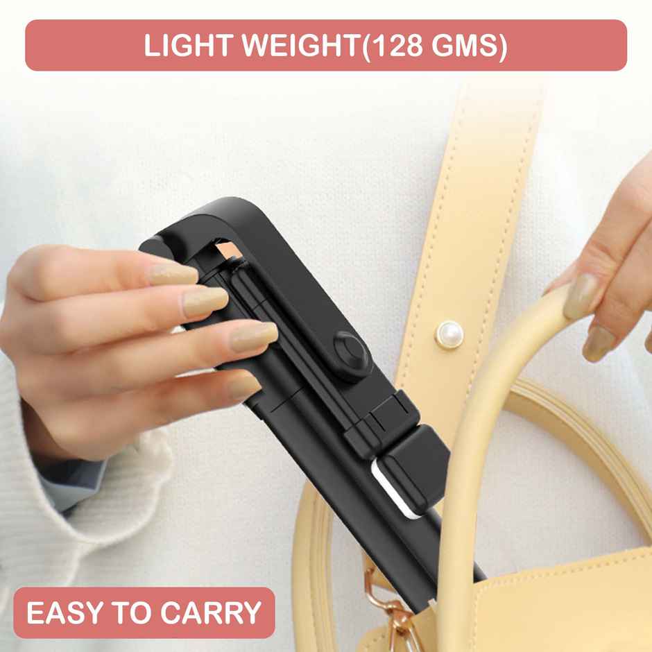 Kratos 2026 Selfie Stick Tripod with LED Light 3 in 1 for Makeup Selfie Vlogging Smartphones