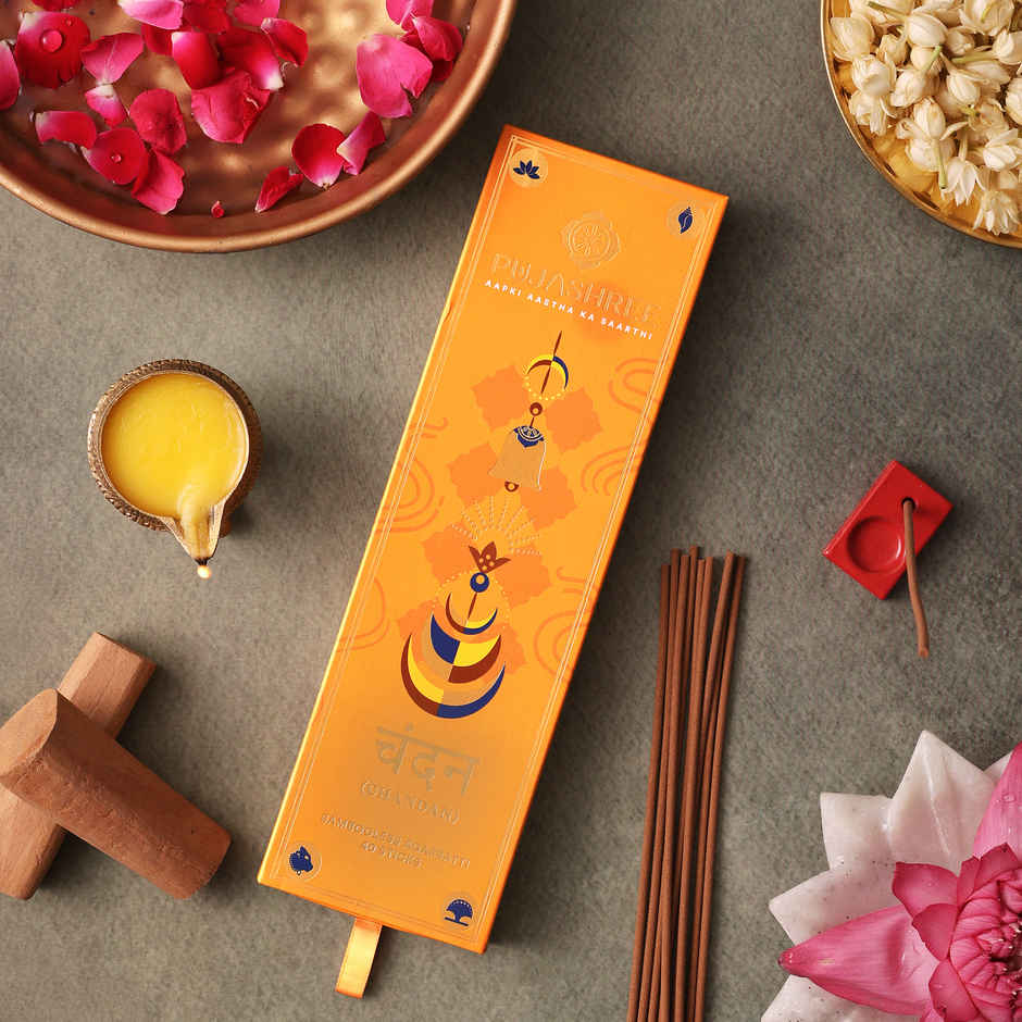 Pujashree Bambooless Agarbatti Chandan | 8 Inches