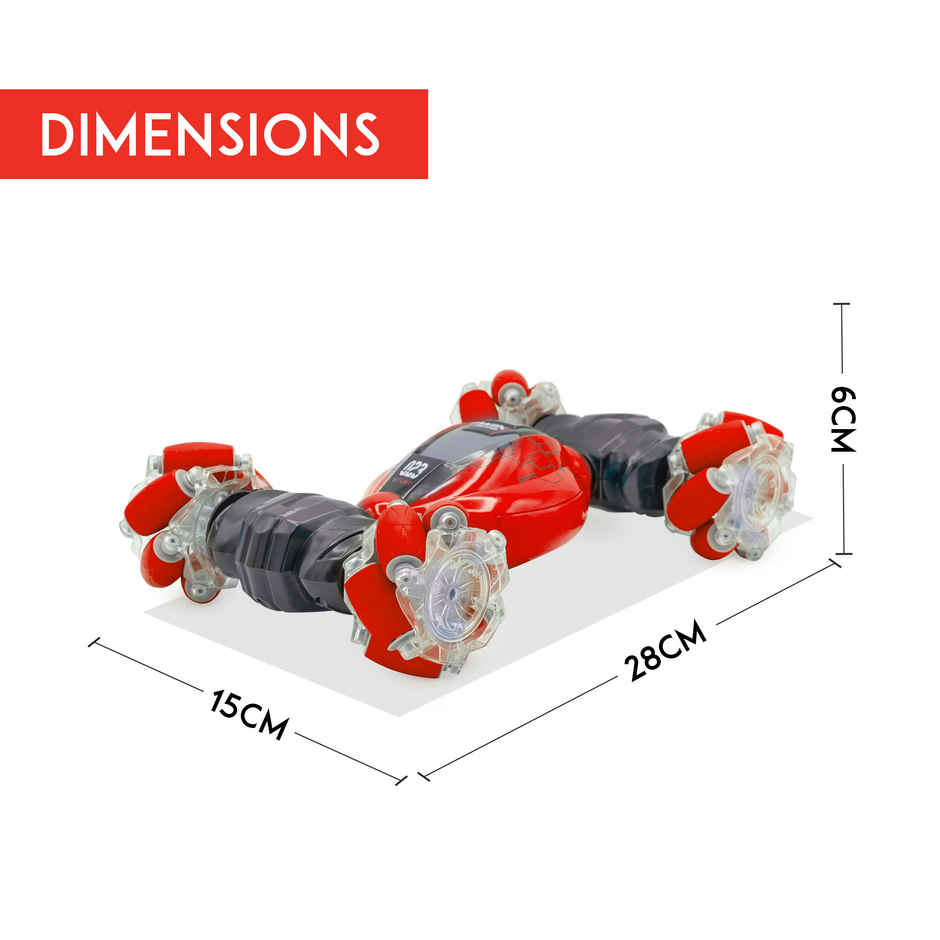 SEEDO Remote Control Car 1:16 Scale 2.4 GHz USB Rechargeable Fast Speed Twisting Drift Car | Red