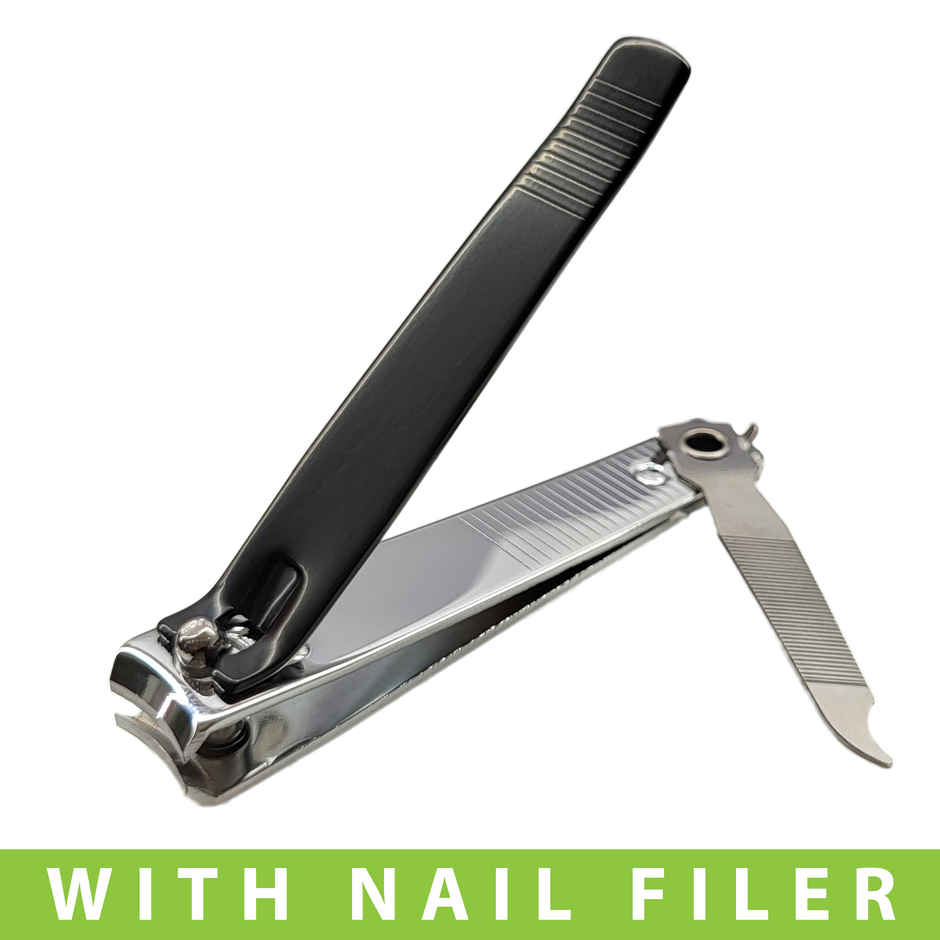 Midazzle Large Nail Clipper/Cutter Flexible Handle | Blister Black | MINA3704