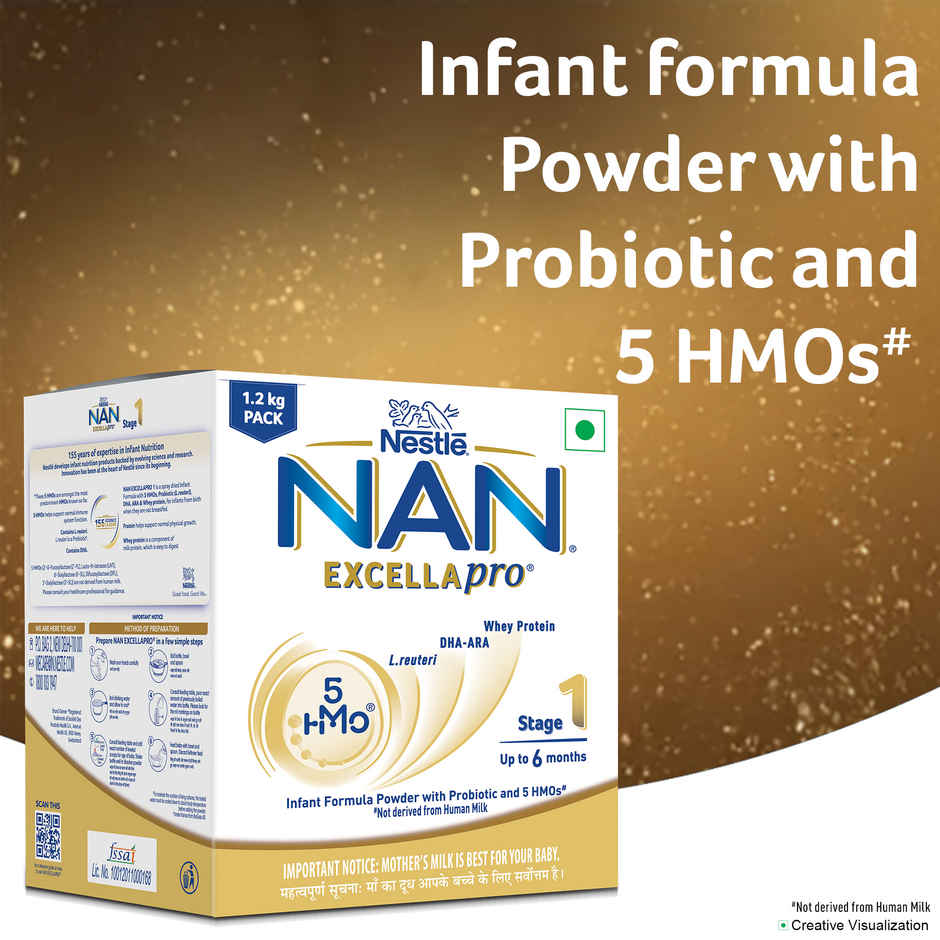 Nestle Nan Excellapro 1 Infant Formula Baby Powder, Probiotic & 5 HMO | 0-6 Months