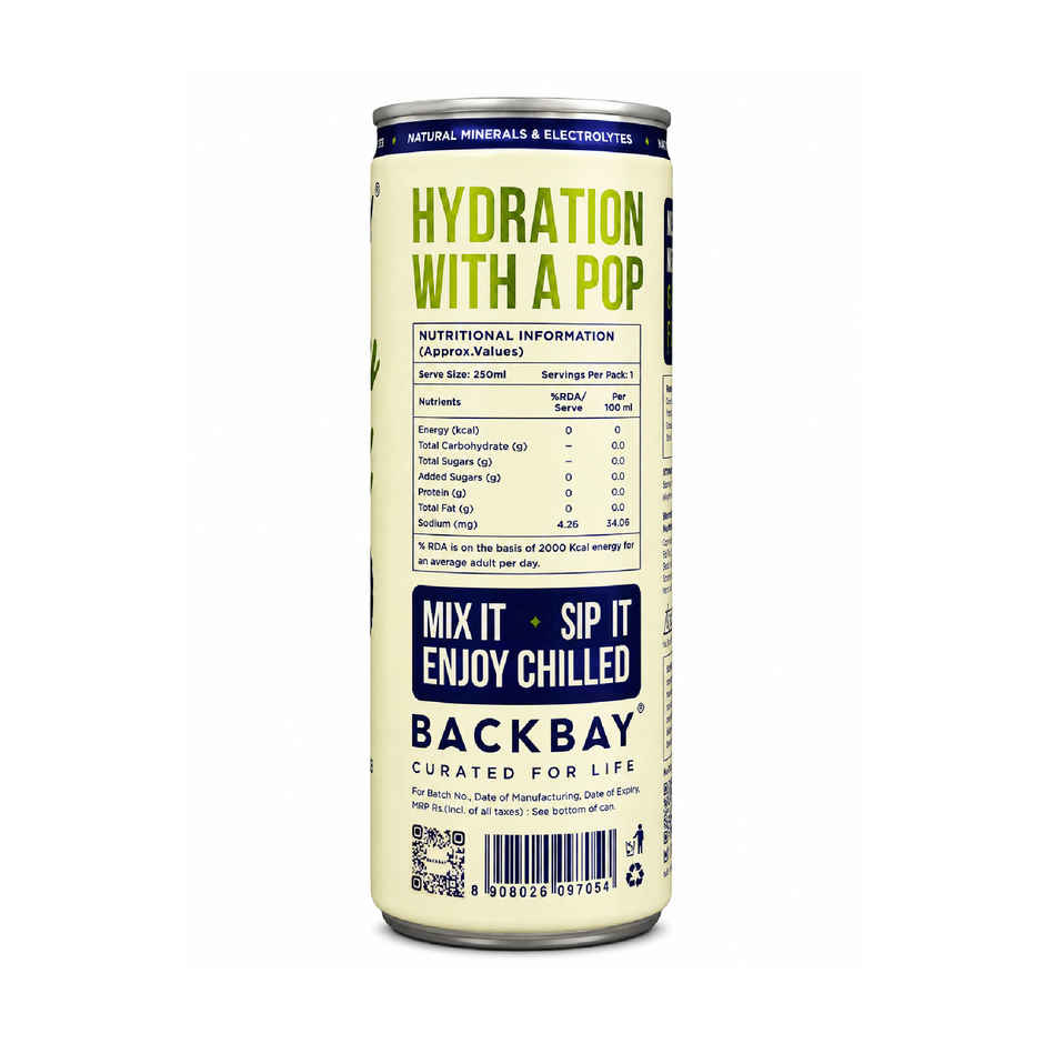 Backbay Lime Coconut Sparkling Mineral Water