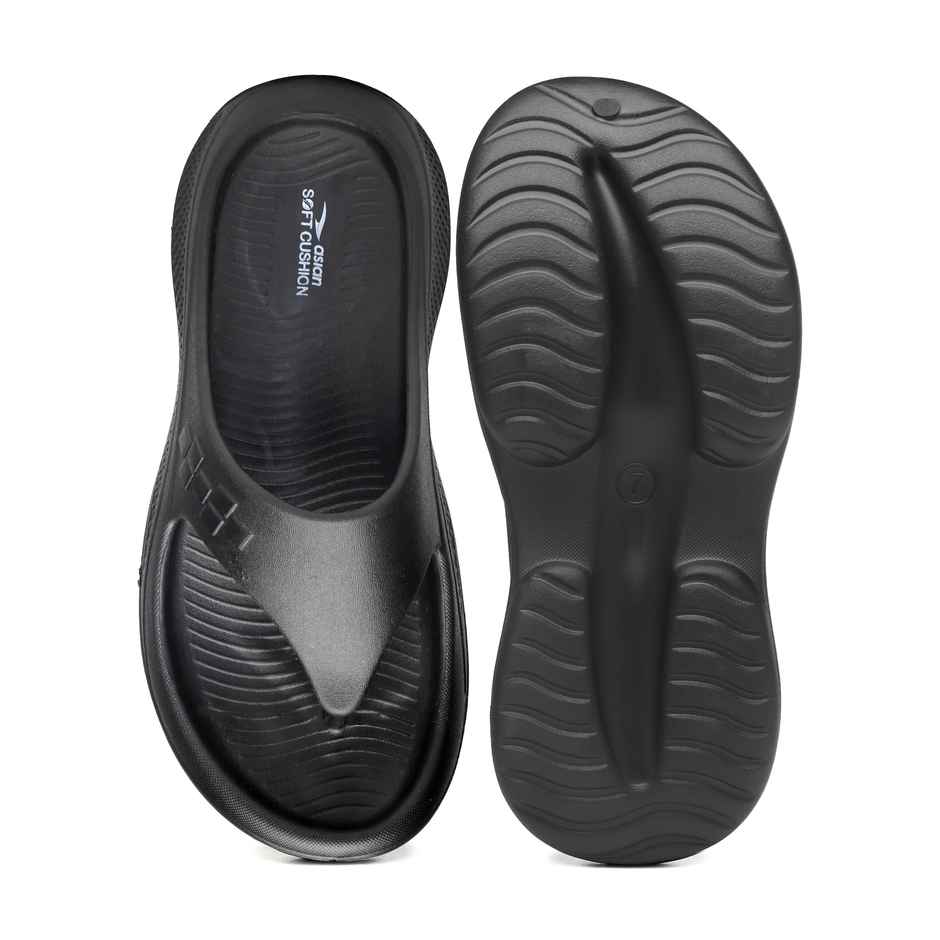 Asian Safari-01 Men Slippers Black (Size-10)