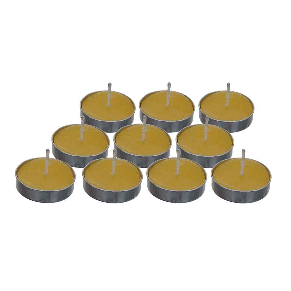 Scented Tea Light Candles | Vanilla | Pack of 10 | eCraftIndia