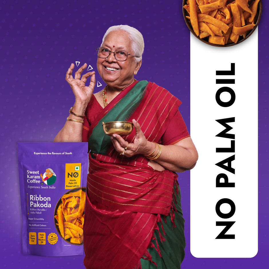 Sweet Karam Coffee Ribbon Murukku (Aaku Pakoda) Namkeen Snacks