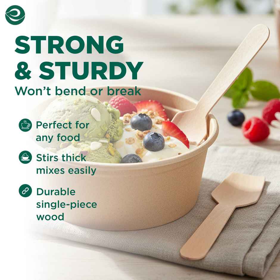 Wood Disposable Spoon | Ice-cream Spoon