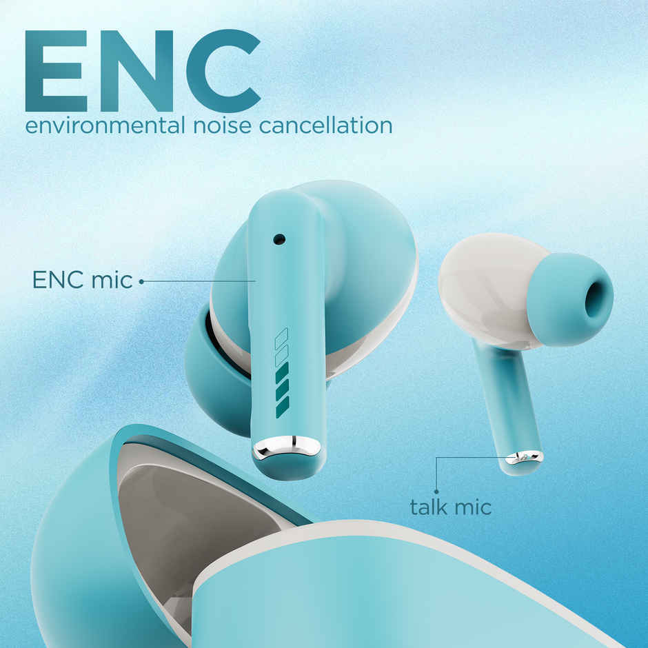 Dubstep Buzz X11 With 60 Hrs Playtime ENC TWS Earbuds | Blue