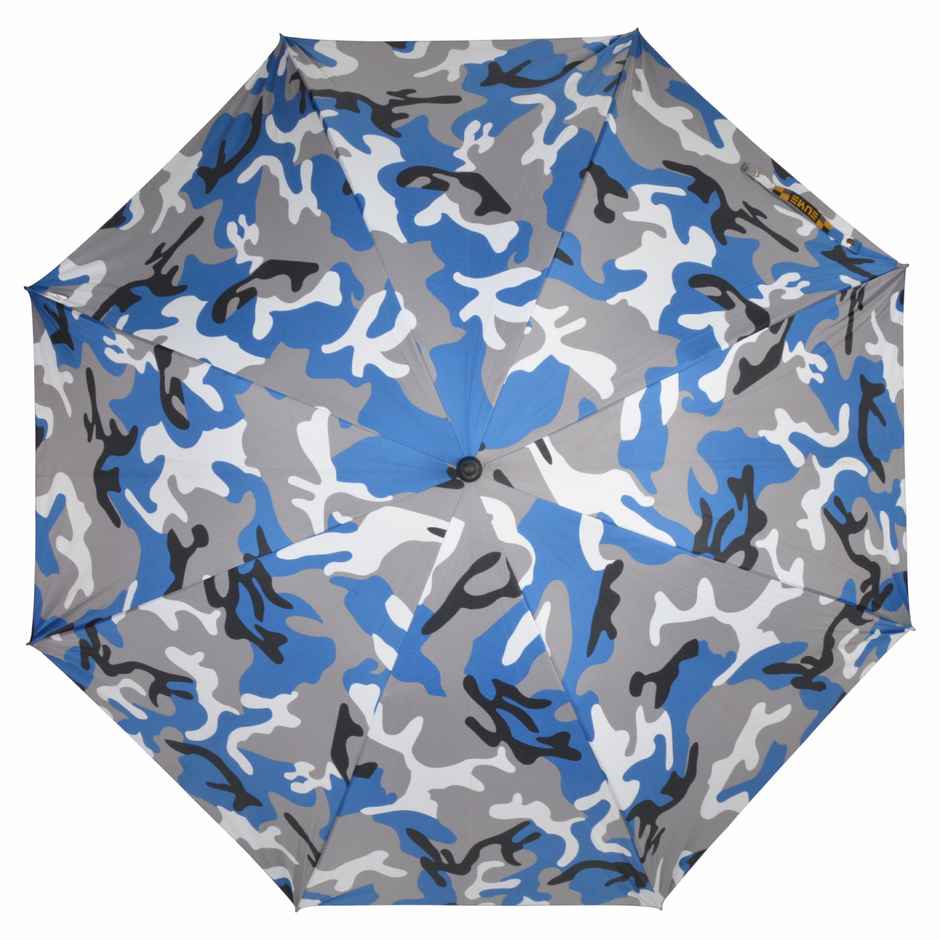 Eume Ordin Auto Open 27 Inch 1 Fold Unisex Camouflage Blue And Silver Color Umbrella