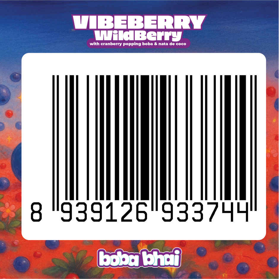 Boba Bhai Wildberry Fruit Drink with Popping Bubbles & Nata de Coco