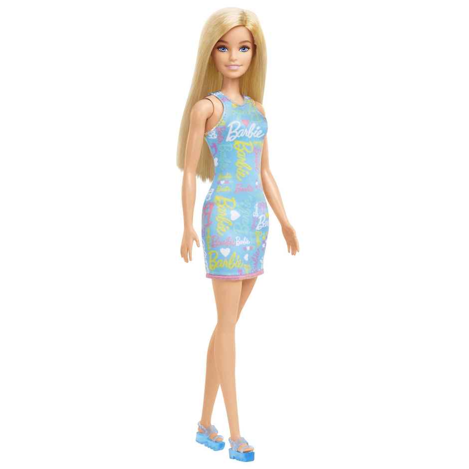 Barbie Doll | Barbie Logo Print Dress | Blue