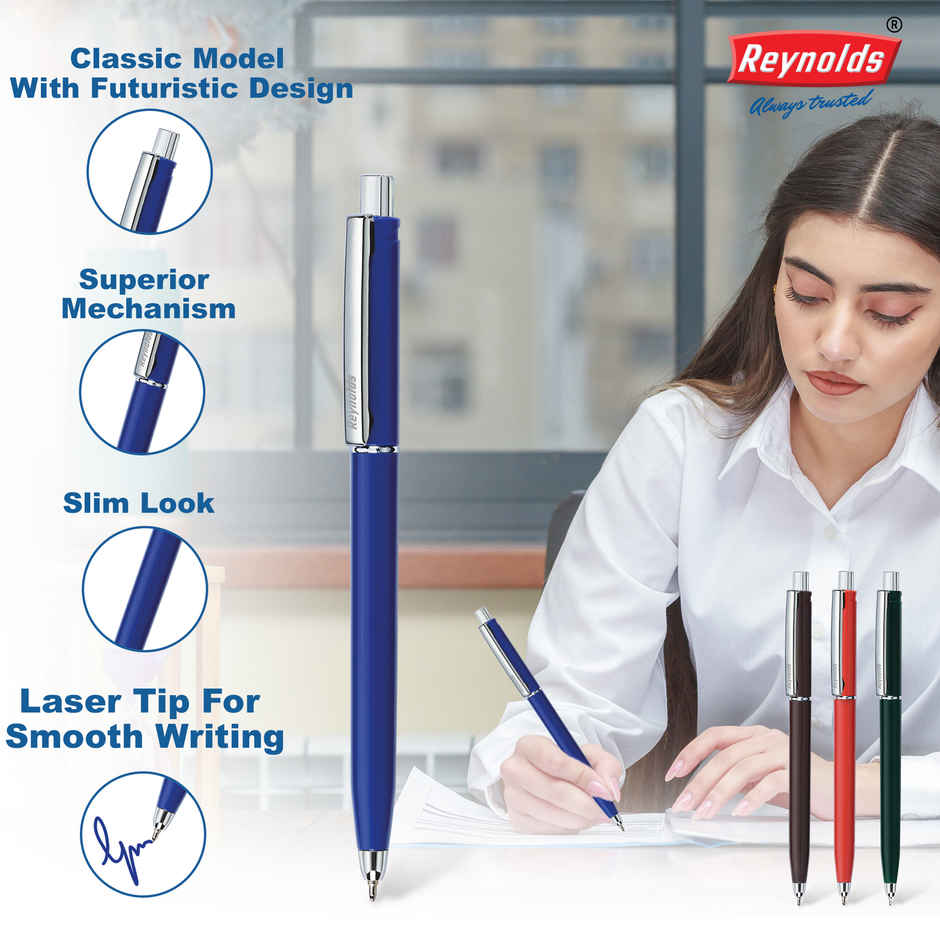 Reynolds Jetter Classic Ball Pen Set (1 Blue Pen For Professional)