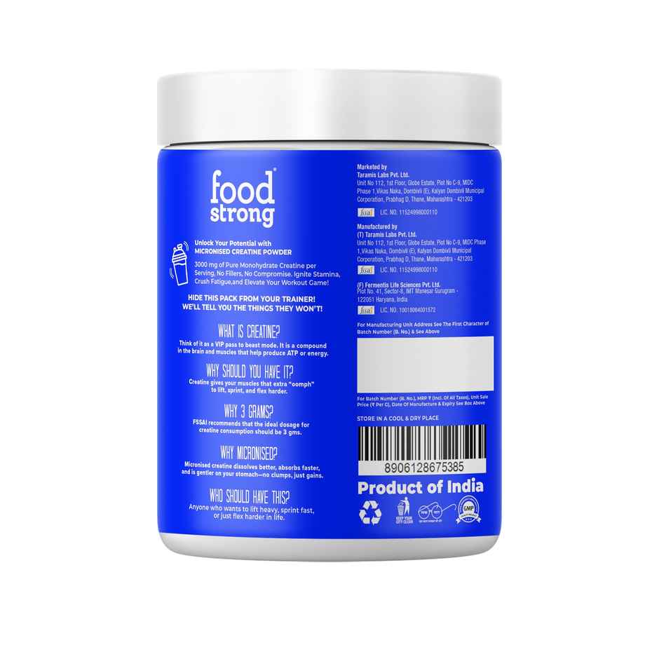 FOODstrong Micronised Creatine Monohydrate With Electrolytes - Unflavoured