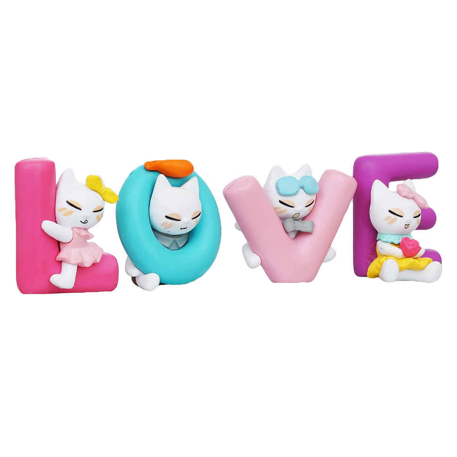 eCraftIndia Multicolor Polyresin Love Animated Characters Decorative Showpiece