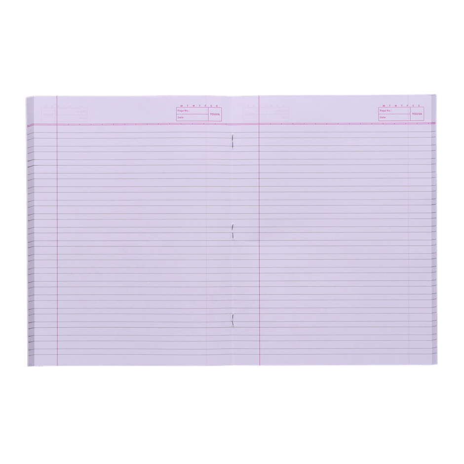 Navneet Youva | Brown Cover Double Line Soft Bound Notebook (18 cm x 24 cm, 172 Pages, Assorted)