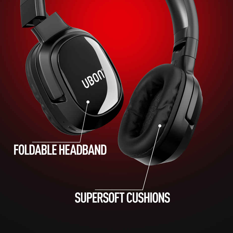 UBON Hip Hop Wireless Headphone with 40Hrs Playtime, Multi Connectivity, BT v5.3 Bluetooth Headphone
