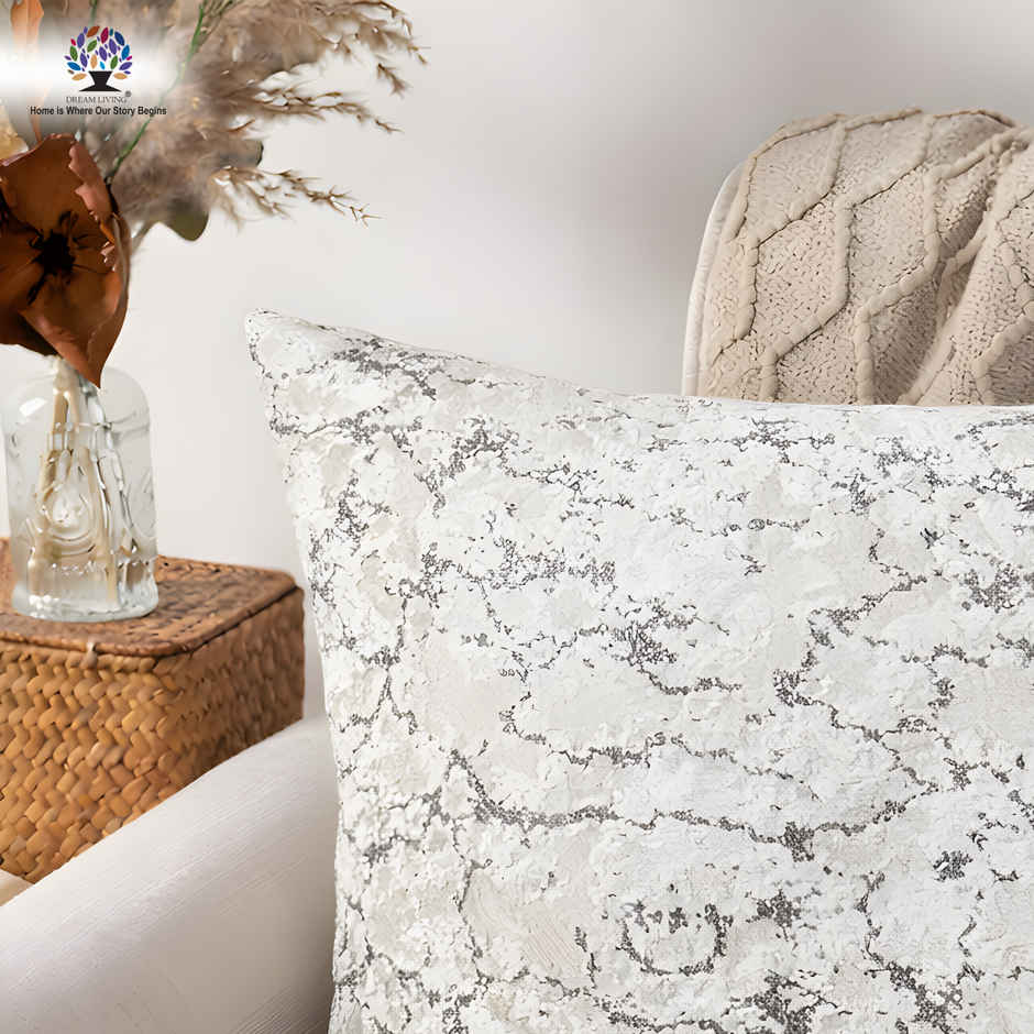 Dream Living Jacquard Cushion Cover Set | Cream - 40 x 40 cm