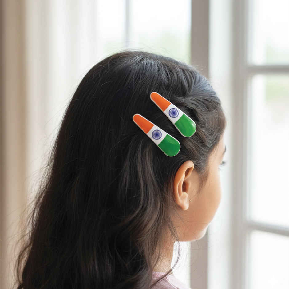 Indian Tricolor Hair Clip Set | Republic Day | Pack of 6 | Special You