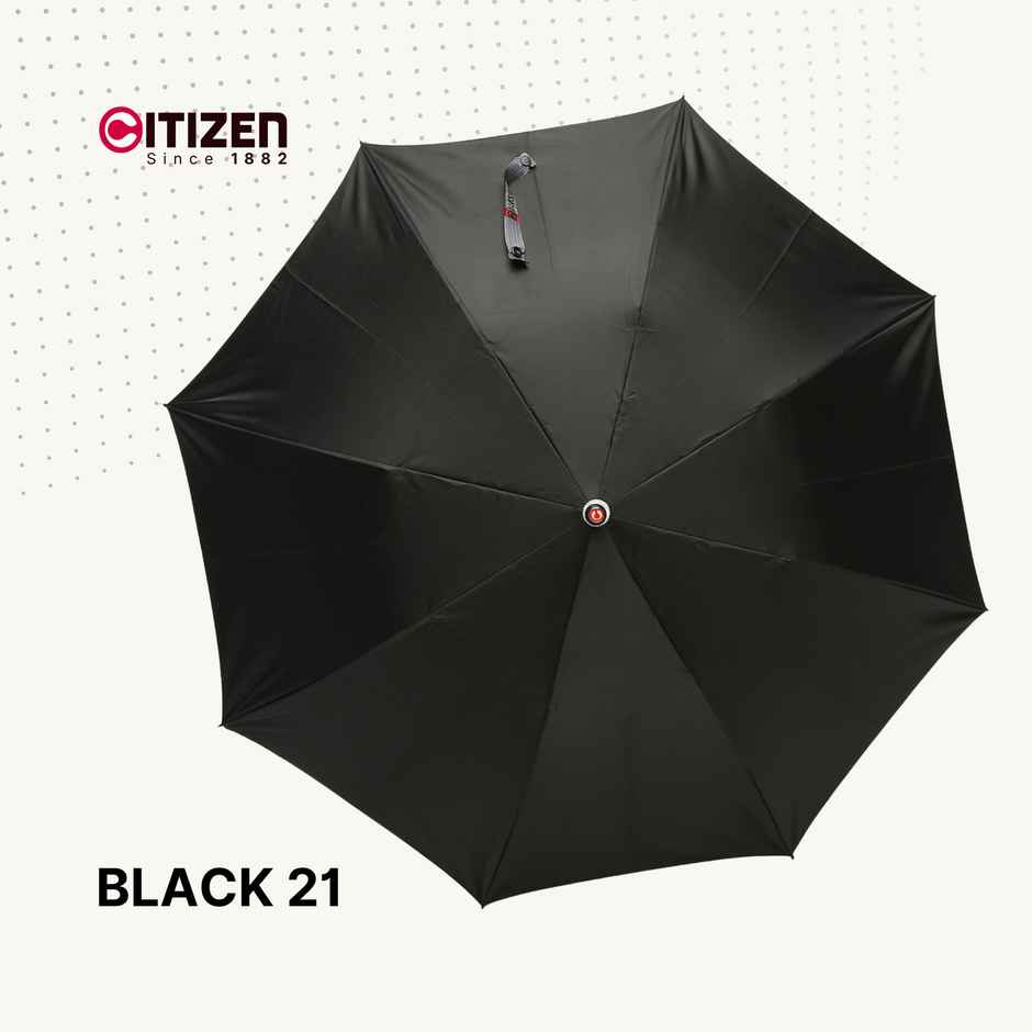 Citizen Black Silver Umbrella | 21 Inch | 2 Folds