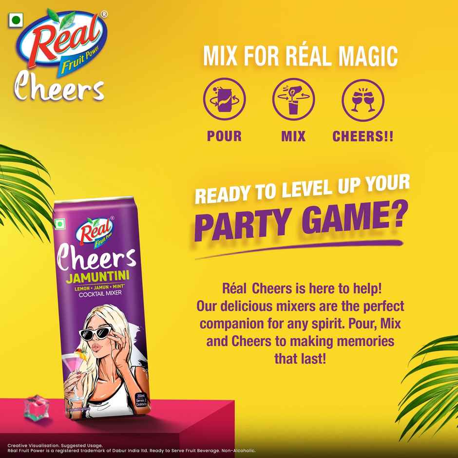 Real Cheers Jamuntini - Cocktail Mixer Combo