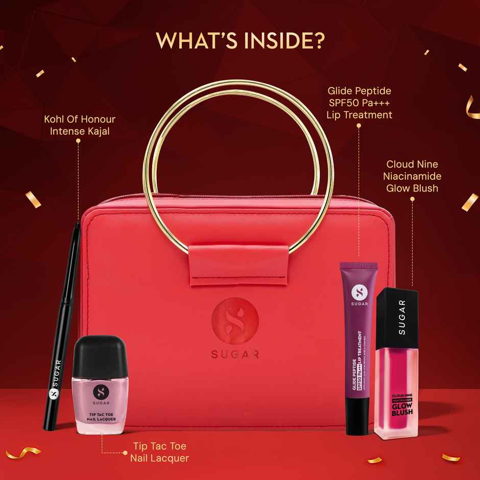 SUGAR Cosmetics The Finishing Touch Makeup Kit | Red