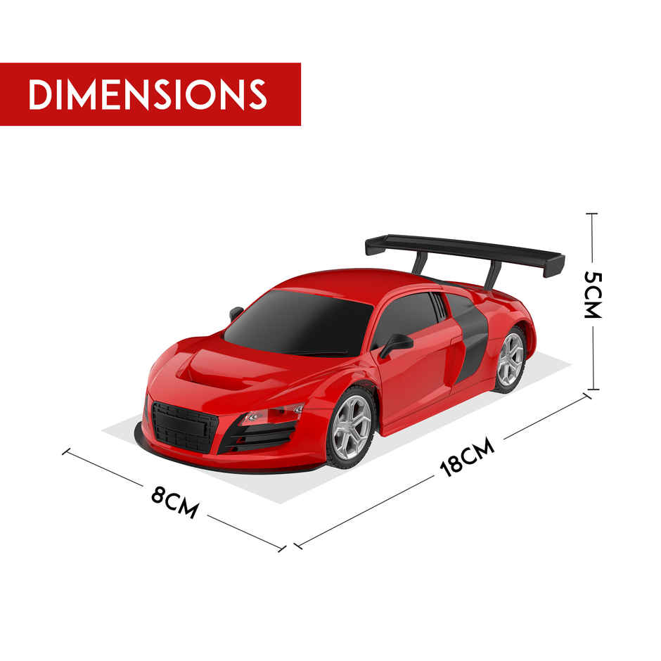 SEEDO Remote Control Car 1:24, 27 MHz, Type-C Rechargeable, Fast Speed Road Sniper 01 Car | Red