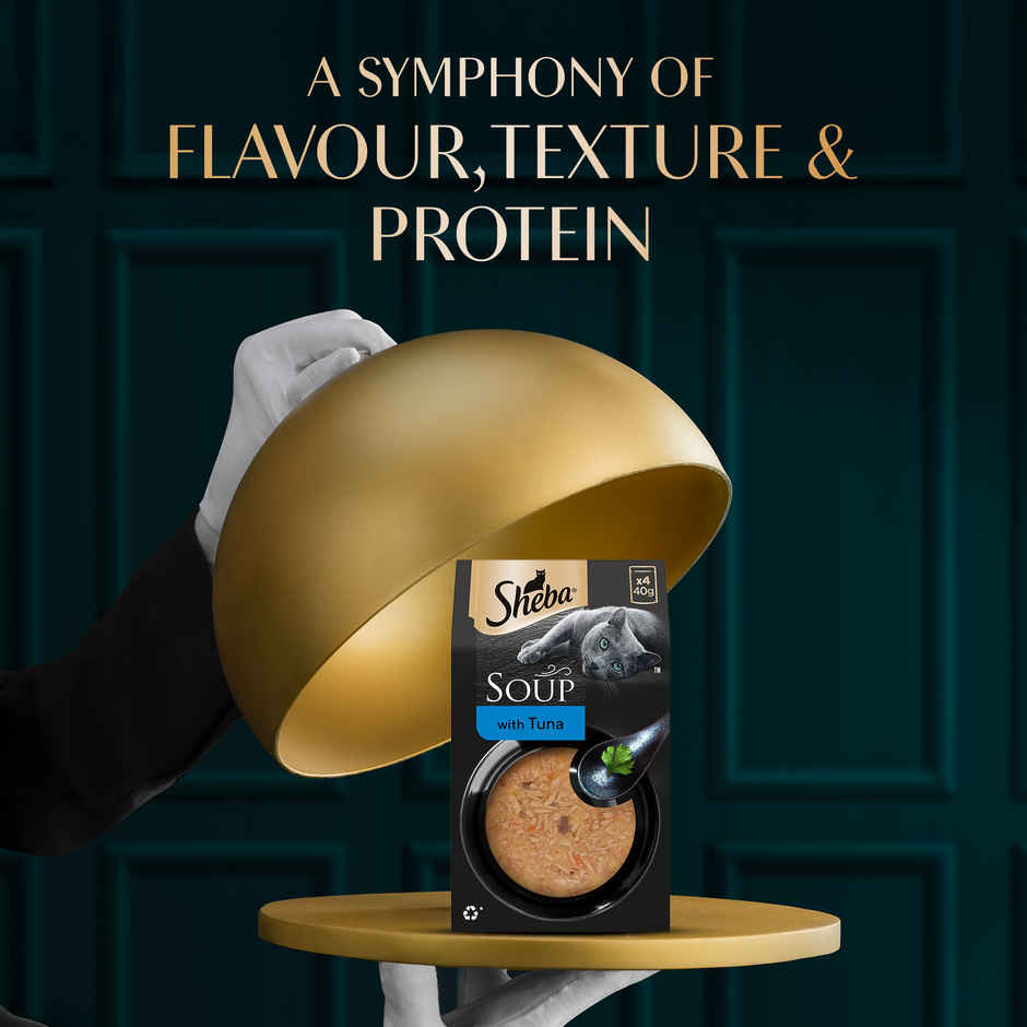 Sheba Soup With Tuna Premium Adult Wet Cat Food | Pouches Irresistible Flavor