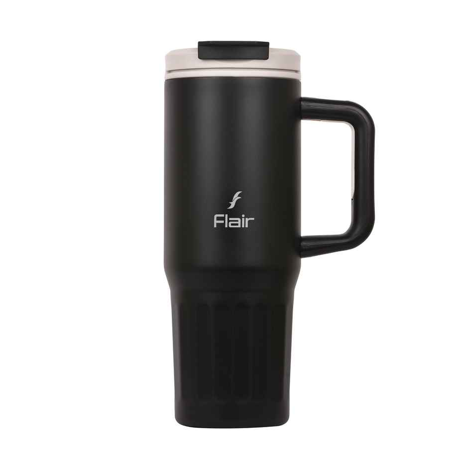 FLAIR Vogue Insulated Stainless Steel Tumbler with Lid | Black - 750 ml
