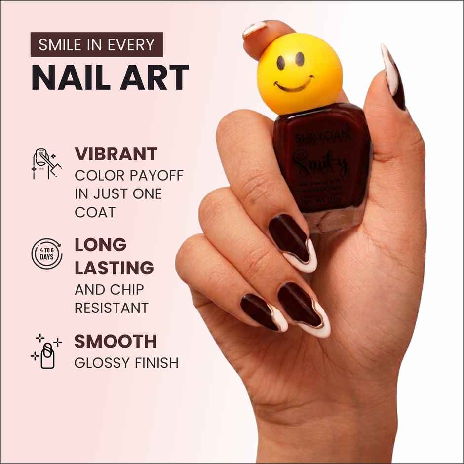 Shryoan Smily Nail Enamel with Enhanced Colour | Chocolate