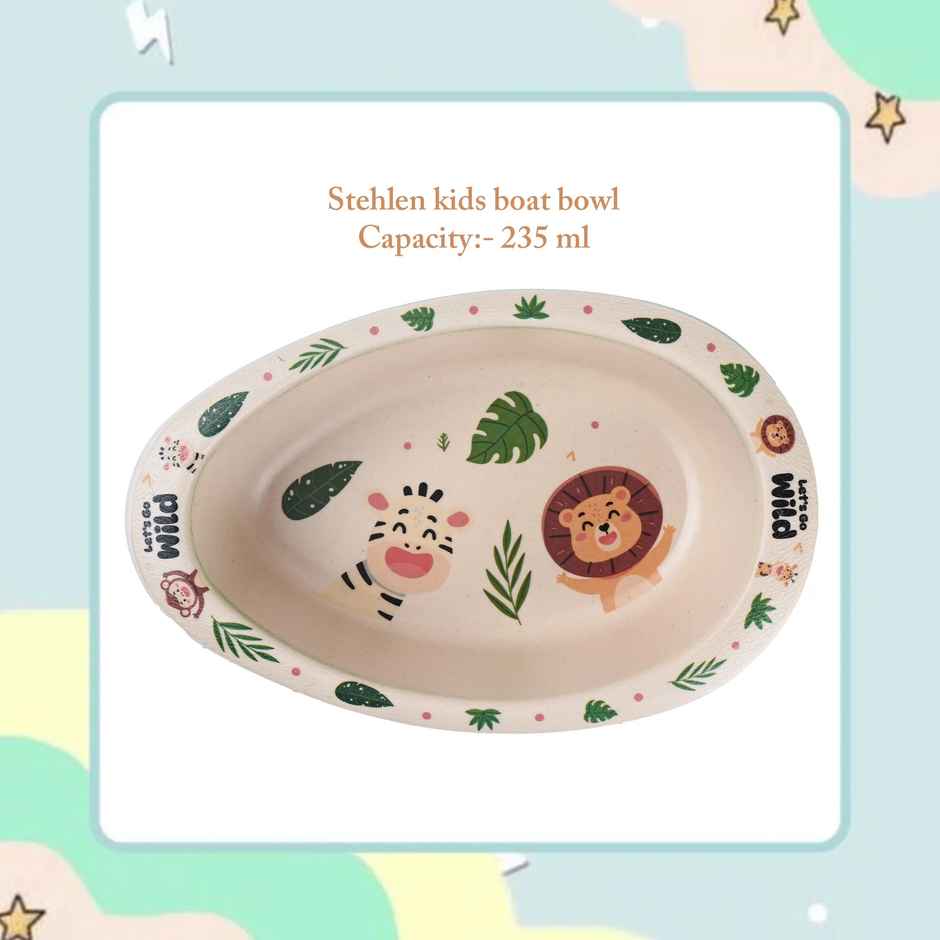 Stehlen Melamine Kids Boat Bowl -Wild Jungle