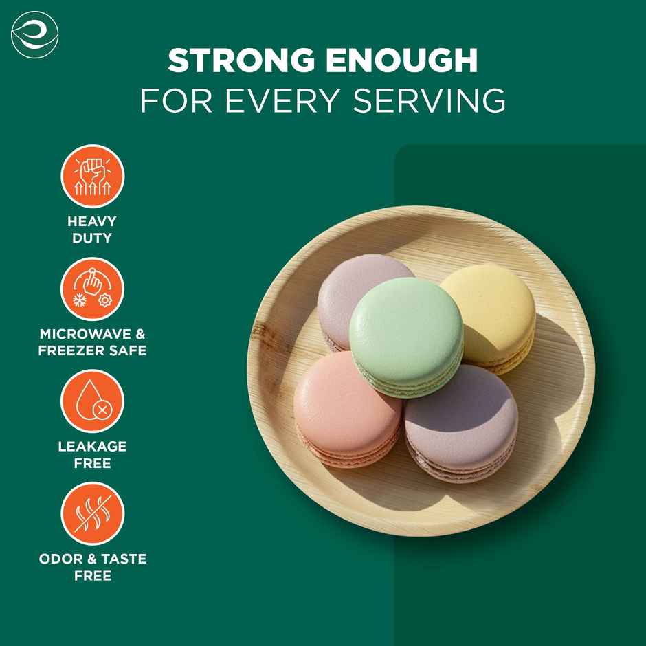 Eco Soul 6 Inch Round | 10 Count | Palm Leaf Plate Combo