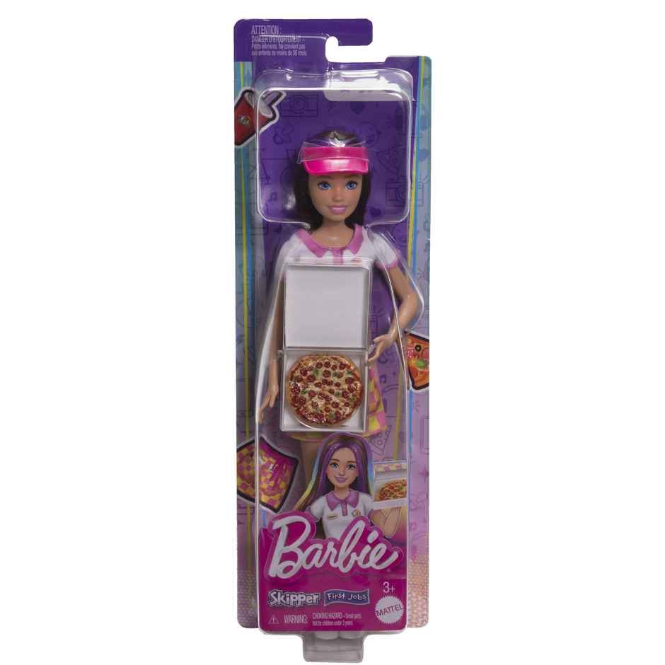 Barbie Skipper Doll With Accessories - Pizzeria Waitress Doll With Pizza and Takeout Box