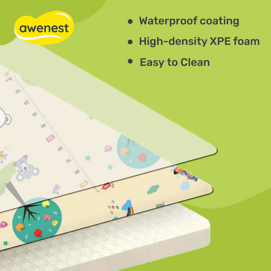 Awenest Baby Playmat Certified Bpa Free Reversible Foldable Waterproof | XL