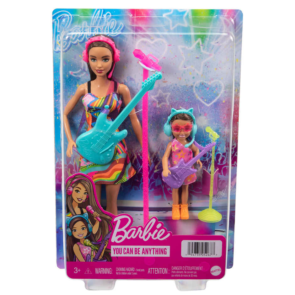 Barbie Doll | Sister Pop Star | Barbie & Chelsea Dolls with Accessories