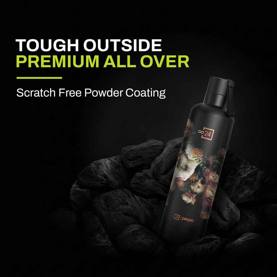 Pexpo 24 Hrs Hot & Cold Isi Certified Oslo With Printed Design Vacuum Insulated Bottle 750 ml Flask