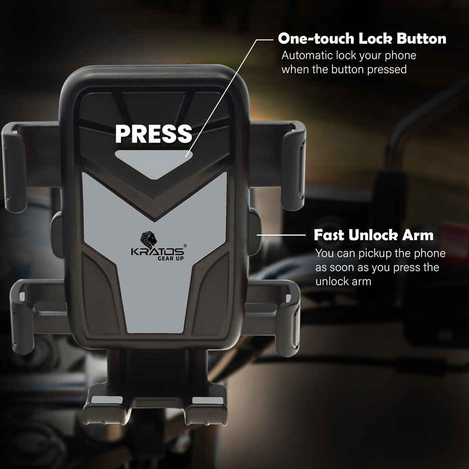 Kratos B4 Mobile Holder for Bike with One-Touch Lock