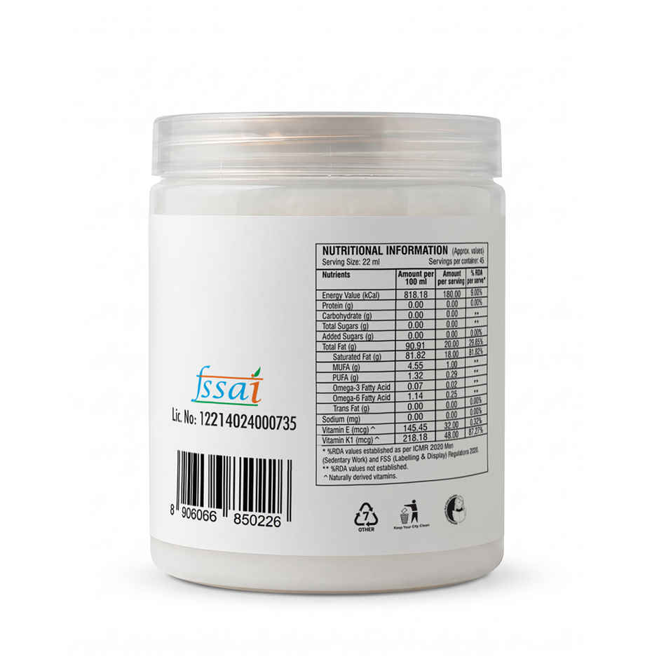 Natureland Organics Coconut Cold Pressed Oil (Nariyal Oil)