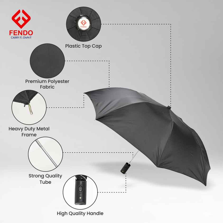 Fendo Rolex 21 inch 2 Fold Umbrella (Black)