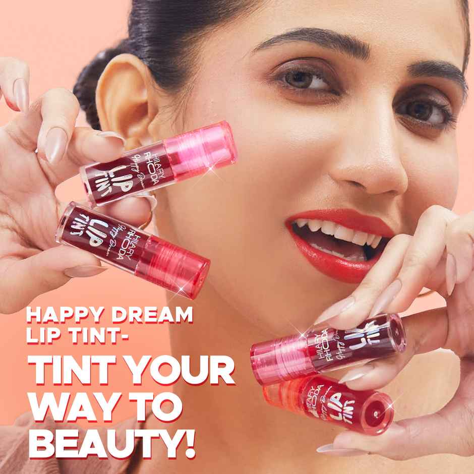 Hilary Rhoda Happy Dream Lip Tint | Infused with Hyaluronic Acid | Peach Wish - Shade 01