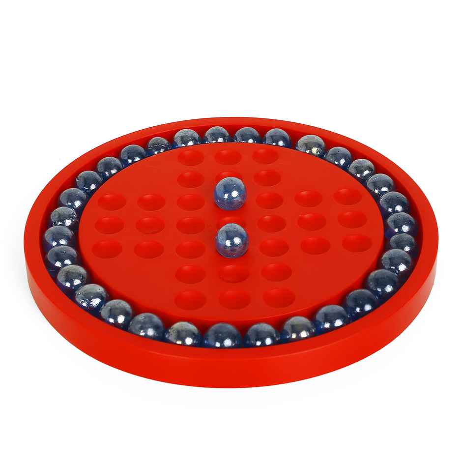 Toyden Brainvita Board Game With 32 Marbles, Marble Solitaire, Single Player Game, Ages 3 Years