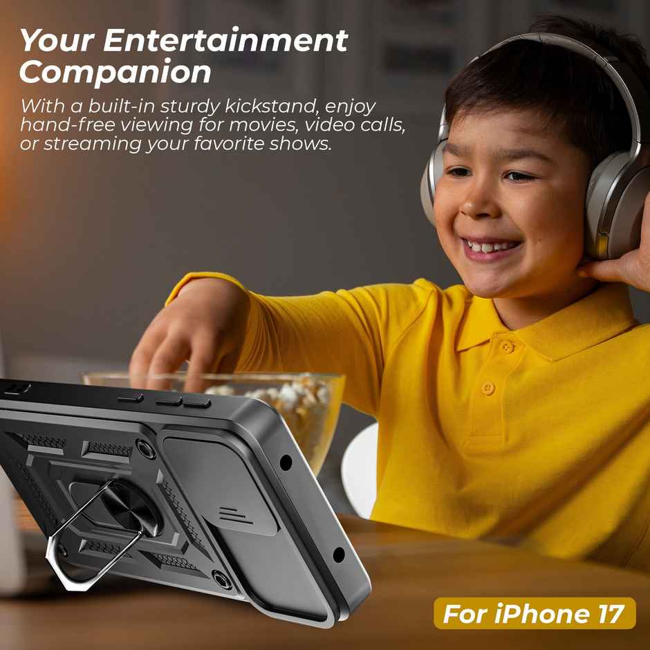 Artistque Case For Iphone 17 Back Cover | Ring Stand Armor Cover