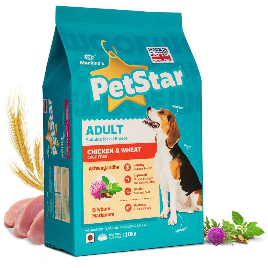 Petstar Adult Dry Dog FOOD | Chicken Flavour - Power Of 20+ Ingredients